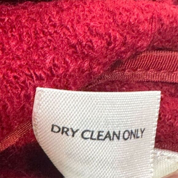 J. Jill Red Blazer Jacket L Wool Blend Two-Button Knit Preppy Old Money Career - Picture 9 of 9